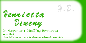 henrietta dimeny business card